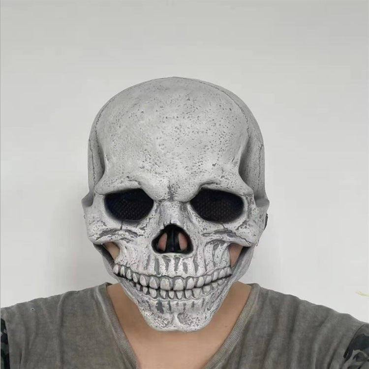 Full Head 3D Skull Mask Helmet with Movable Jaw – Horror Cosplay Skeleton Mask for Adults - Decor Cravings