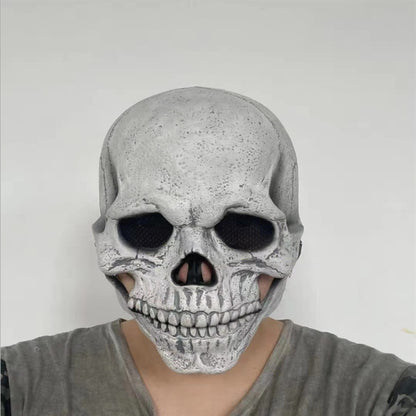 Full Head 3D Skull Mask Helmet with Movable Jaw – Horror Cosplay Skeleton Mask for Adults - Decor Cravings