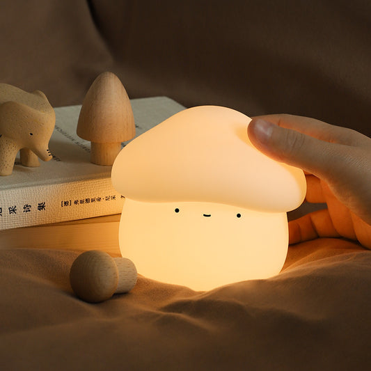 Mushroom Night Light – Cute Room Decor Lamp, Soft Glow, USB Rechargeable
