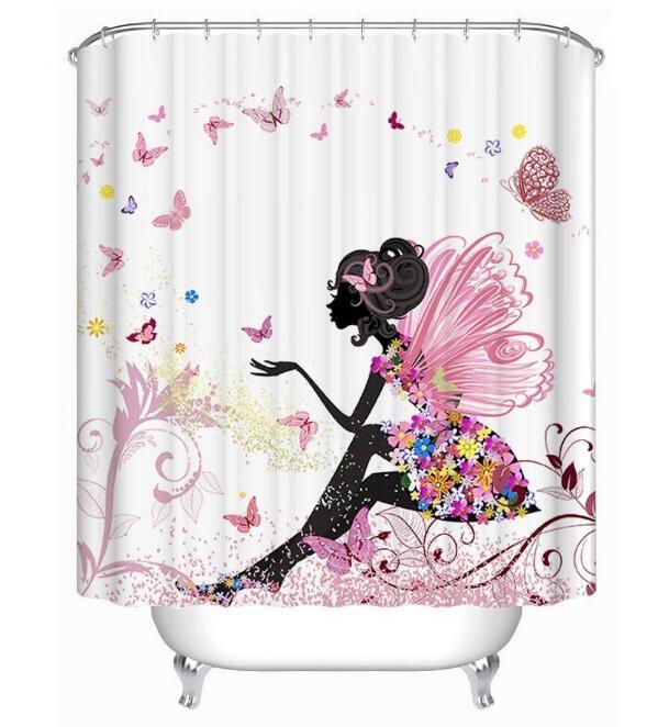 Modern Graffiti Shower Curtain – Black Girl Art with Big Earrings, African Urban Style - Decor Cravings