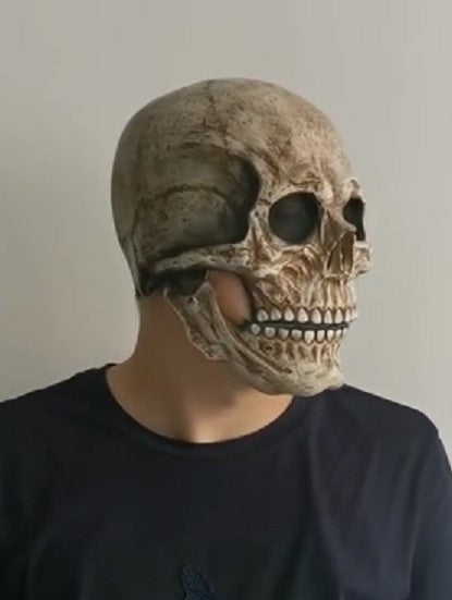 Full Head 3D Skull Mask Helmet with Movable Jaw – Horror Cosplay Skeleton Mask for Adults - Decor Cravings