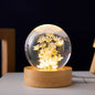Luminous 3D Dandelion Globe – LED Crystal Ball with Wooden Base for Birthday & Christmas Gifts - Decor Cravings