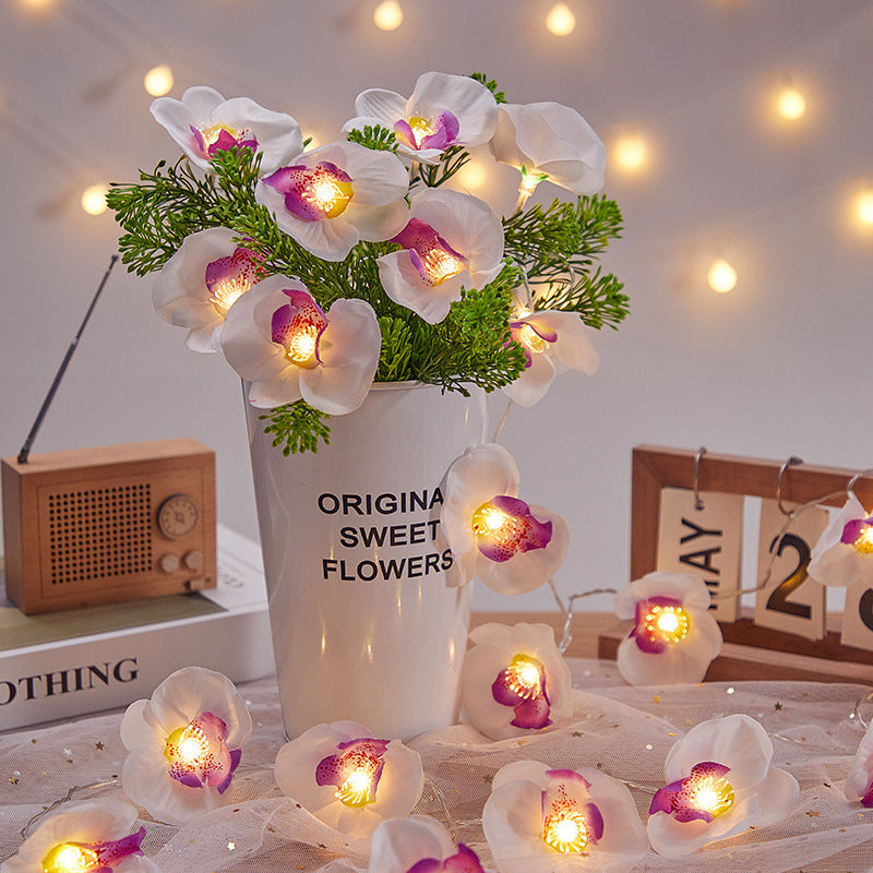 LED Butterfly Orchid String Lights – Outdoor Decorative Floral Lighting - Decor Cravings