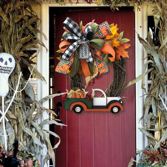 Spooky Halloween Door Garland – Unique Car Ornament for the Season - Decor Cravings