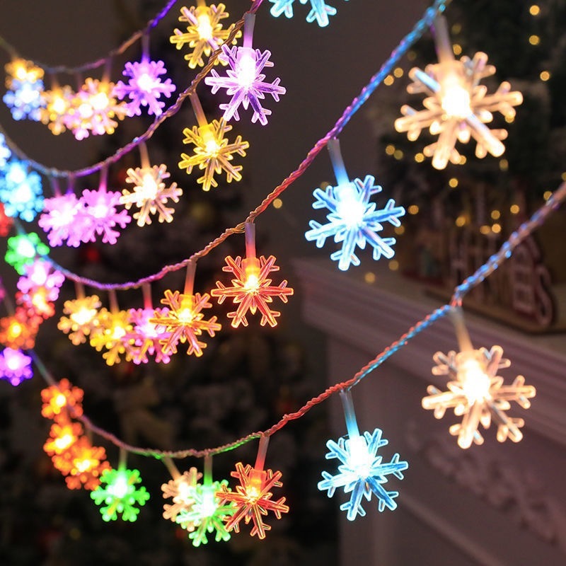 Snowflake LED String Lights – Cozy Home & Event Wall Decor - Decor Cravings