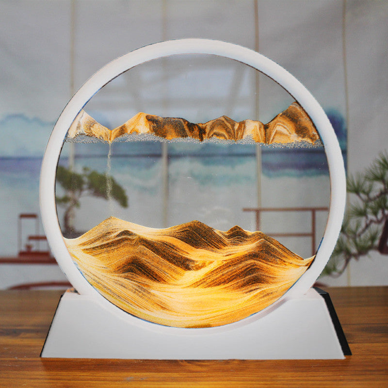 3D Quicksand Hourglass Art – Dynamic Liquid Motion Glass Painting for Home or Office Decor - Decor Cravings