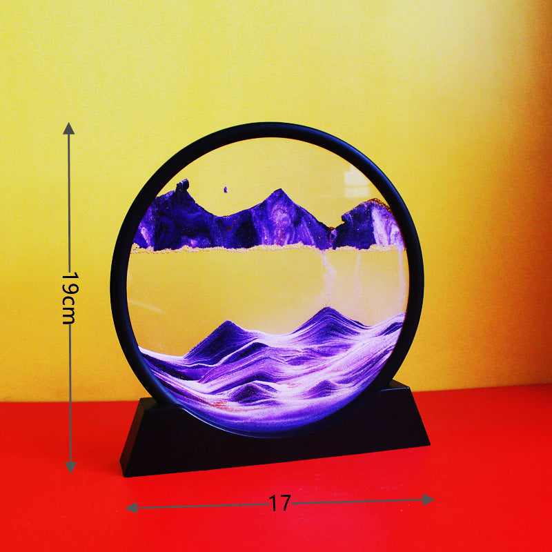 3D Quicksand Hourglass Art – Dynamic Liquid Motion Glass Painting for Home or Office Decor - Decor Cravings