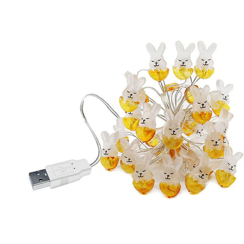Carrot Rabbit Easter LED Lights – Battery Powered Decorative Garland - Decor Cravings