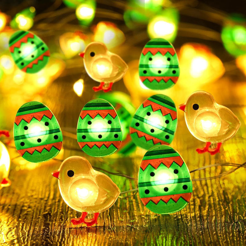 Carrot Rabbit Easter LED Lights – Battery Powered Decorative Garland - Decor Cravings