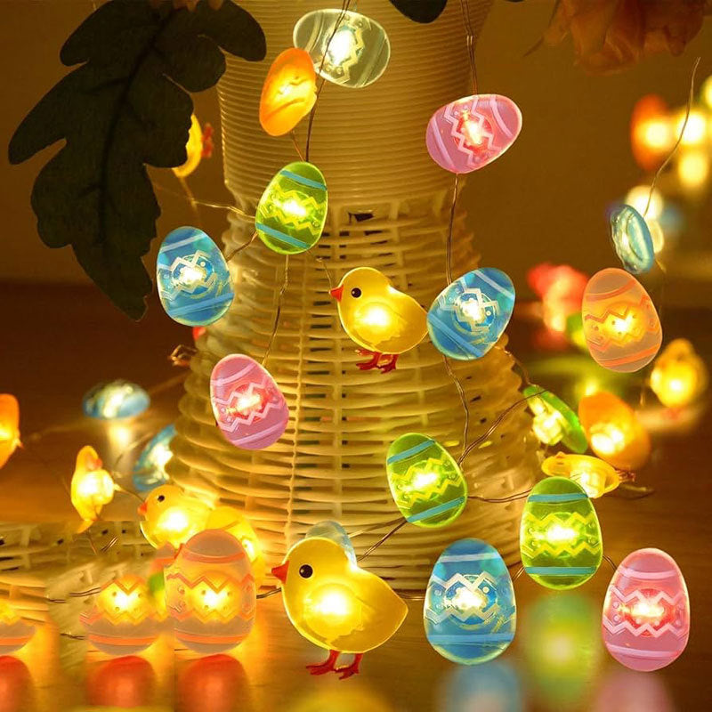 Carrot Rabbit Easter LED Lights – Battery Powered Decorative Garland - Decor Cravings