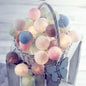 LED Cotton Ball Garland – Colorful Fairy Lights for Home Decor - Decor Cravings