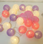 LED Cotton Ball Garland – Colorful Fairy Lights for Home Decor - Decor Cravings