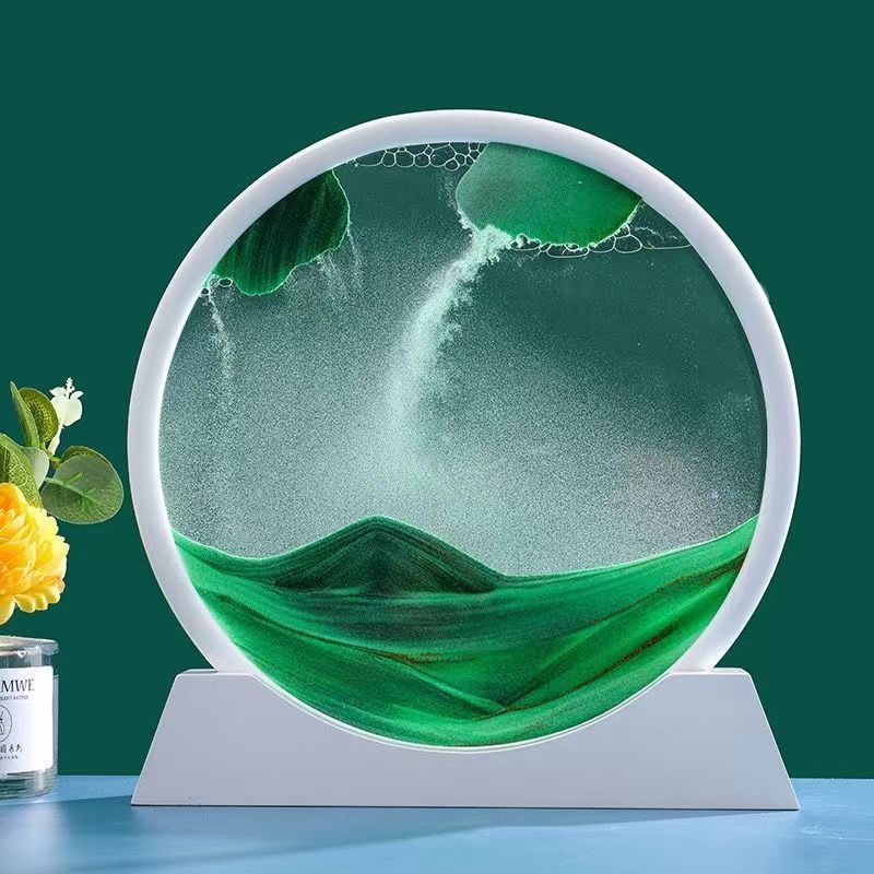 3D Quicksand Hourglass Art – Dynamic Liquid Motion Glass Painting for Home or Office Decor - Decor Cravings