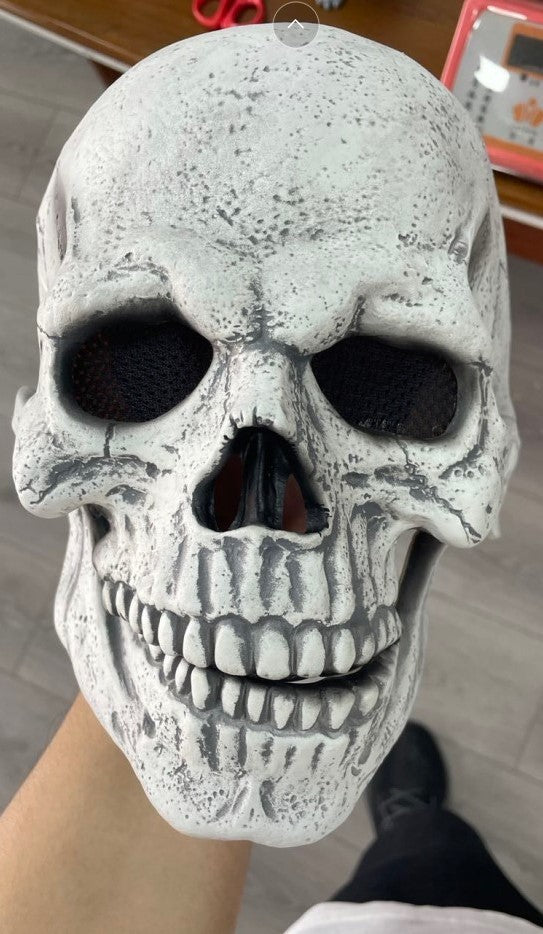 Full Head 3D Skull Mask Helmet with Movable Jaw – Horror Cosplay Skeleton Mask for Adults - Decor Cravings