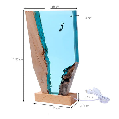 Ocean Cave Diver Decoration – Miniature Diver Figurine for Desk, Shelf, or Aquarium Decor - Decor Cravings