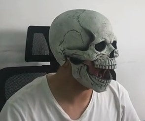 Full Head 3D Skull Mask Helmet with Movable Jaw – Horror Cosplay Skeleton Mask for Adults - Decor Cravings