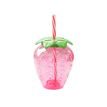 500ml Cute Strawberry Cartoon Straw Bottle - Perfect for Milk, Coffee & More - Decor Cravings