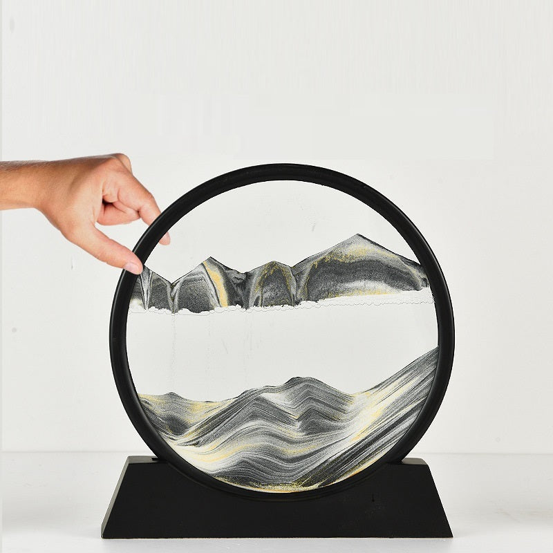3D Quicksand Hourglass Art – Dynamic Liquid Motion Glass Painting for Home or Office Decor - Decor Cravings