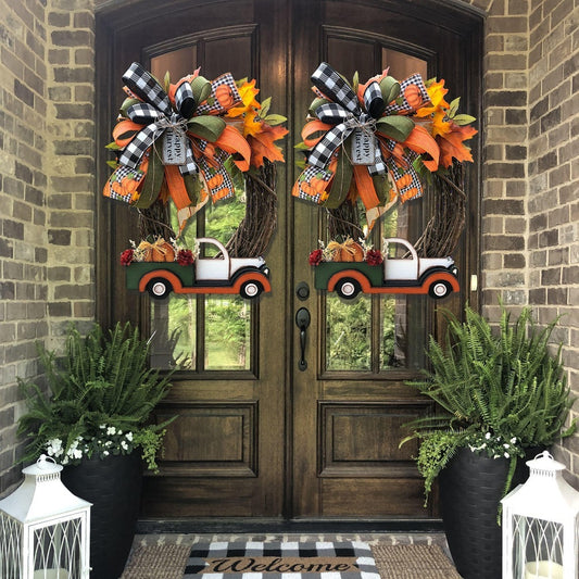 Spooky Halloween Door Garland – Unique Car Ornament for the Season - Decor Cravings