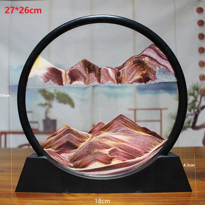 3D Quicksand Hourglass Art – Dynamic Liquid Motion Glass Painting for Home or Office Decor - Decor Cravings