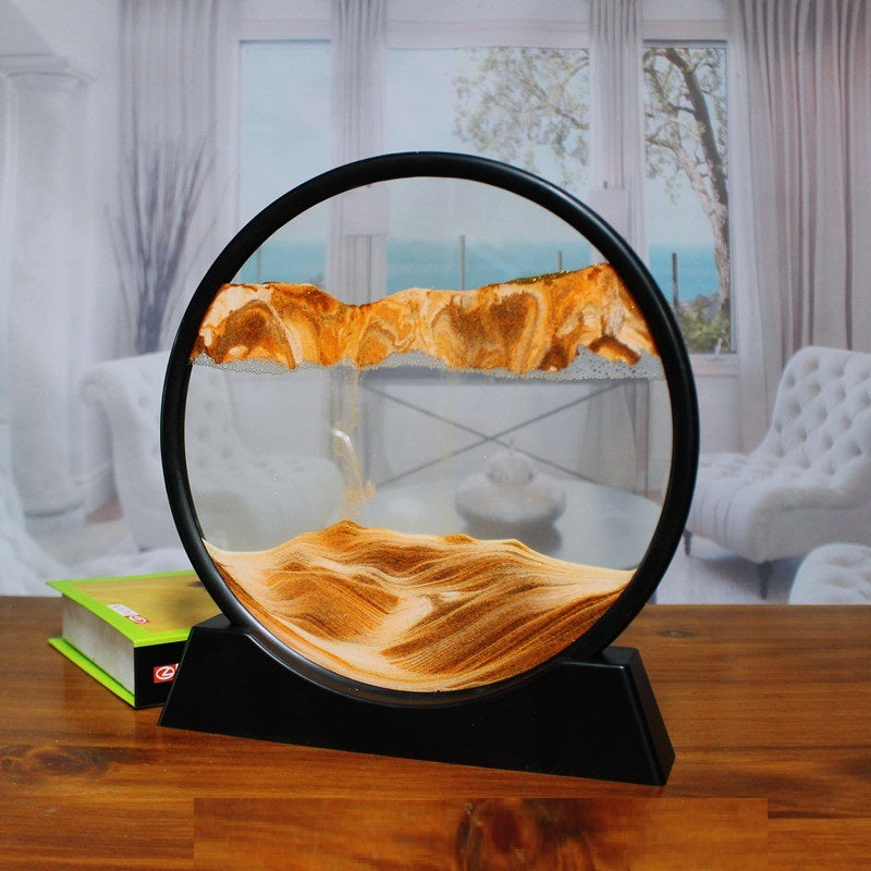 3D Quicksand Hourglass Art – Dynamic Liquid Motion Glass Painting for Home or Office Decor - Decor Cravings