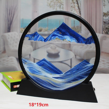3D Quicksand Hourglass Art – Dynamic Liquid Motion Glass Painting for Home or Office Decor - Decor Cravings